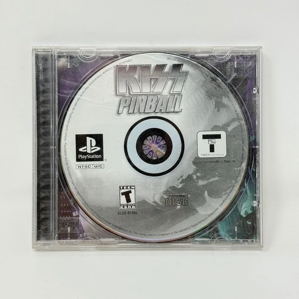 KISS Pinball Sony PlayStation 1 PS1 2000 Take-Two SLUS-01366‎ Black Disc Arcade